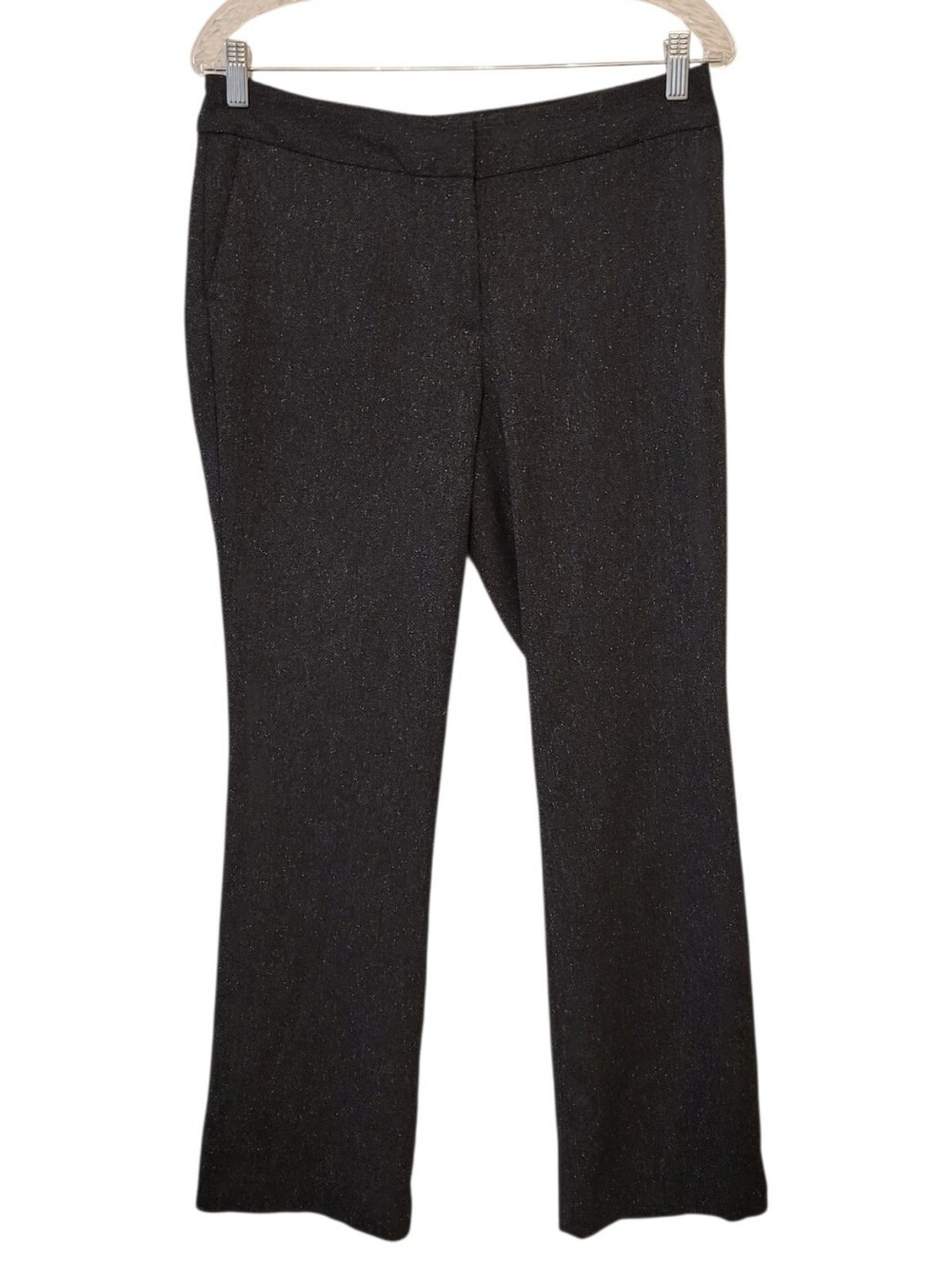 Ann Taylor Charcoal Gray Flat‎ Front Trouser Pants Size 6 Petite